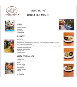 menu buffet fonda sma